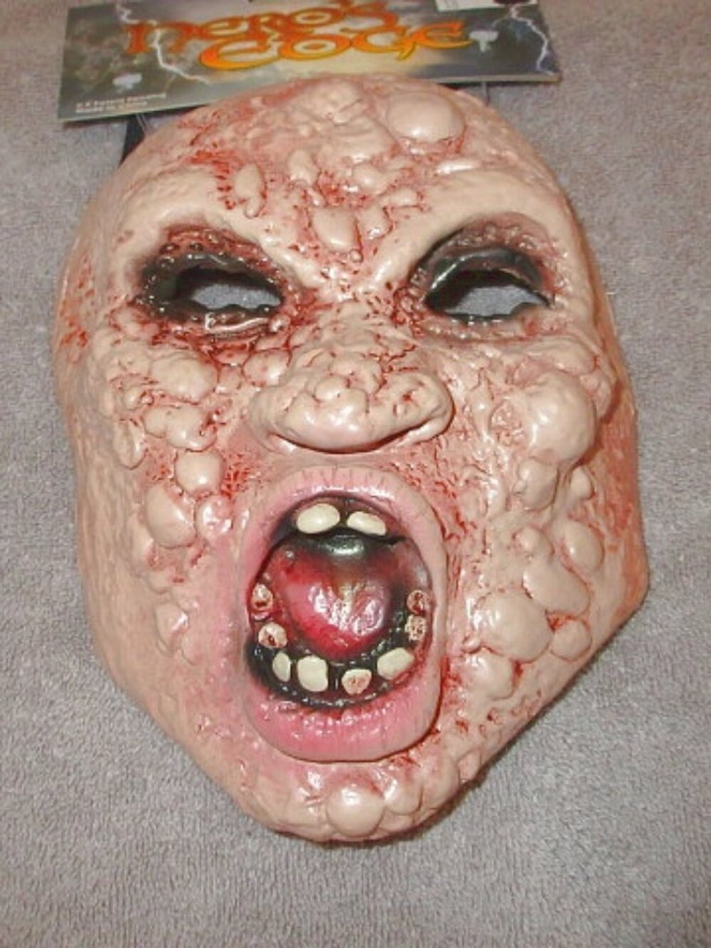 Ghoulish Mutated Zombie Latex Face Mask Pustules Boils Monster Halloween Cosplay